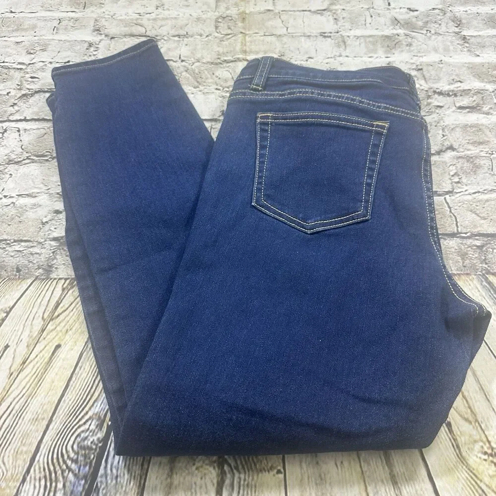 MICHAEL KORS Womens Jeans 8P Blue Izzy Skinny Dark Blue Stretch Denim‎ Mid Rise